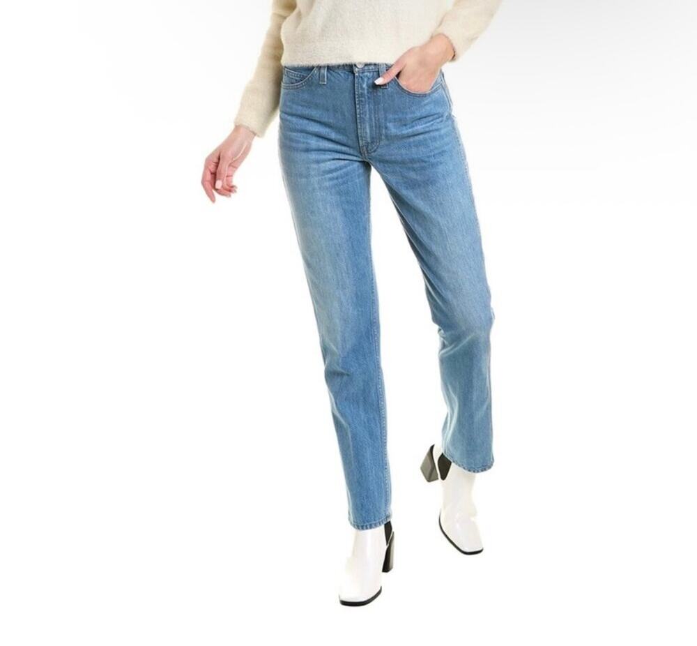 Frame Le Italien Straight Leg True Blue Wash Rigid Cotton Denim Jeans Size 28